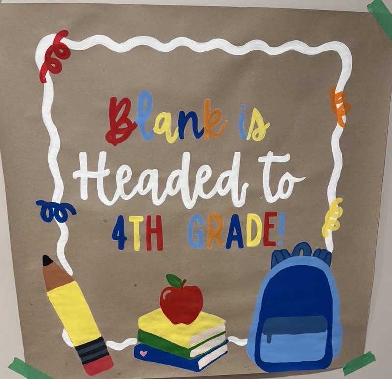 Headed to 4th Grade back-to-school banner